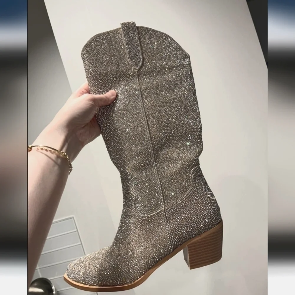 Glittery, rhinestone boots, multiple sizes taylor boots - Picture 7 of 8